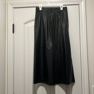 Leather midi Black skirt. Size S. From Target. Brand new never worn